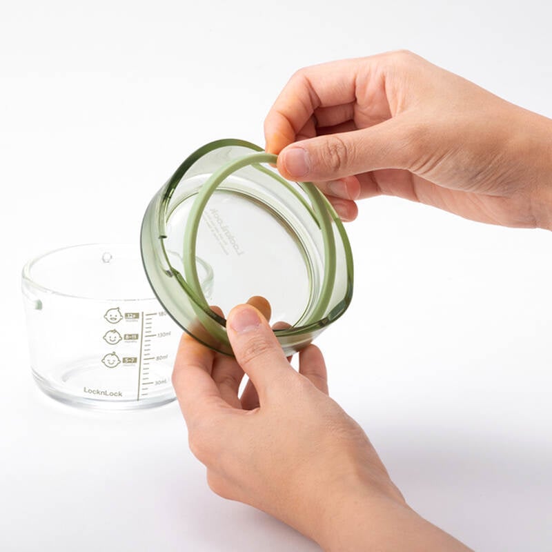 Glass Food Container for Baby 215ml*3 - LLG540S3GRN, , large image number null